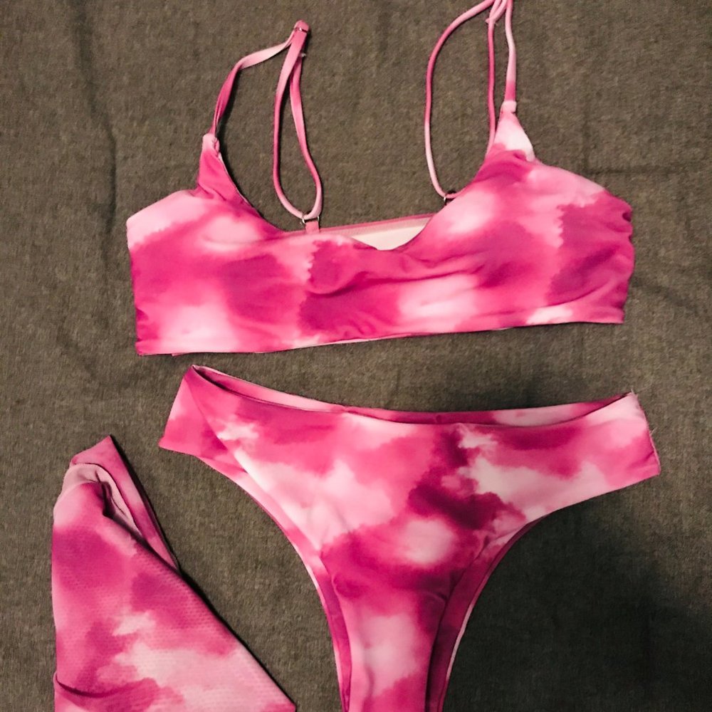 SHEIN Tie Dye Purple Bikini